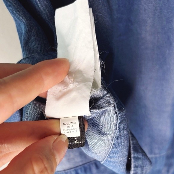 Kate Spade Chambray Off The Shoulder Top, Small, Broome Street denim blouse - Picture 13 of 16